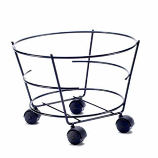 PORTAVASO RUOTE TONDO NERO 33                BUZZI PVC33 PORTAVASI                    F METALLURGICA BUZZI