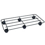 PORTAVASO RUOTE RETTANGOLARE NERO 94x37      BUZZI BR94U PORTAVASI                    F METALLURGICA BUZZI