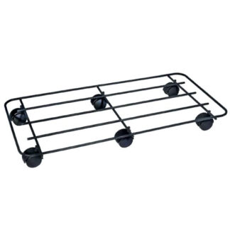 PORTAVASO RUOTE RETTANGOLARE NERO 56x28      BUZZI BR56U PORTAVASI                    F METALLURGICA BUZZI