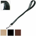 GUINZAGLIO CANI CUOIO MANICO IMBOTTITO cm 80 90-80 GUINZAGLI                    F EUROCUOIO