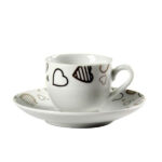 TAZZA CAFFE PORCELLANA CUORI     Pz 6 BELLINTAVOLA 640117 TAZZE CERAMICA               C BELLINTAVOLA