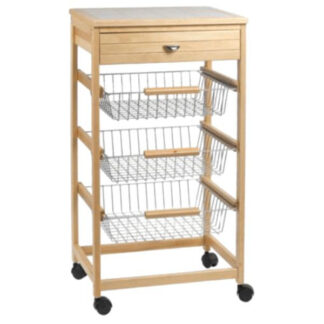 CARRELLO P.4 FAGGIO cm 45,5x36,5 h 87,5 MTX261 CARRELLI DOMESTICI           C MACHIERALDO