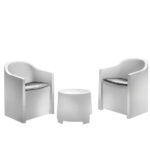 SALOTTINO SET LUNA BIANCO           Pz 3 PROGARDEN SLUC06BG ARREDO GIARDINO PROGARDEN    C