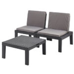 SALOTTINO SET DUETTO ANTRACITE      Pz 3 PROGARDEN DUE05CAN ARREDO GIARDINO PROGARDEN    C PROGARDEN