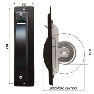 AVVOLGITORE INTERASSE 210 m 10,0 SEMINCASSO PLACCA 1313.BO ACCESSORI AVVOLGIBILI        F BOLISCARLO