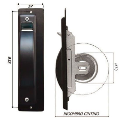 AVVOLGITORE INTERASSE 210 m  5,5 SEMINCASSO PLACCA 1312.BO ACCESSORI AVVOLGIBILI        F BOLISCARLO