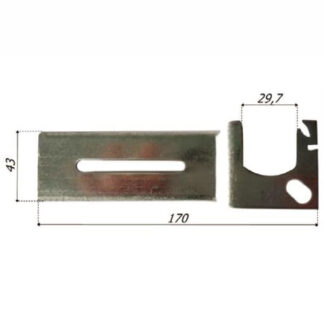 SUPPORTO A CASSONETTO STAFFA DX mm 170x43 1104/B.DX ACCESSORI AVVOLGIBILI        F BOLISCARLO
