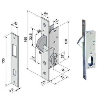 SERRATURA INF.ALL                106.16.01.0 WELKA 10616010 WELKA SERR.ALL/FERRO INFIL.  S WELKA