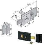 SERRATURA FERROGLIETTO 4 MANDATE 011.45.35.1 WELKA 01145351 WELKA SERR.LEGNO APPLICARE   S WELKA