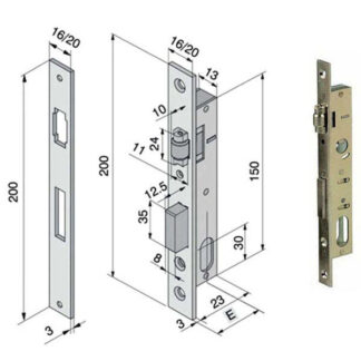 SERRATURA INF.ALL F16            110.15.01.0 WELKA 11015010 WELKA SERR.ALL/FERRO INFIL.  S WELKA