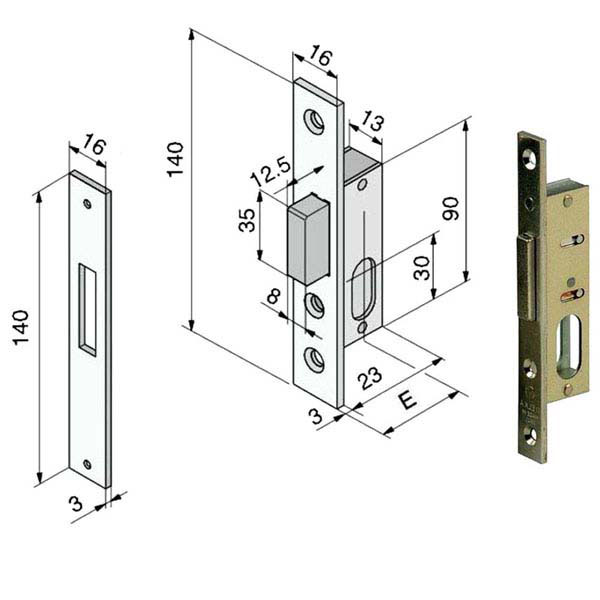 SERRATURA INF.ALL 112.15.01.0 WELKA 11215010 WELKA SERR.ALL/FERRO INFIL. S WELKA