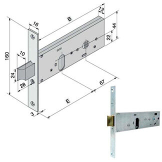 SERRATURA INF.ALL                130.60.01.0 WELKA 13060010 WELKA SERR.ALL/FERRO INFIL.  S WELKA