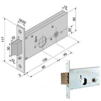 SERRATURA INF.ALL F16 123.60.01.0 WELKA 12360010SR WELKA SERR.ALL/FERRO INFIL. S WELKA
