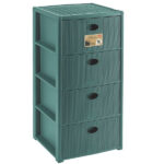 CASSETTIERA P.4 ELEGANCE GREEN 40x40 h 80 STEFANPL 30419 CASSETTIERE PORTAOGGETTI     C STEFANPLAST