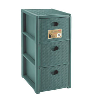 CASSETTIERA P.3 ELEGANCE GREEN 30x40 h 60 STEFANPL 30255 CASSETTIERE PORTAOGGETTI     C STEFANPLAST