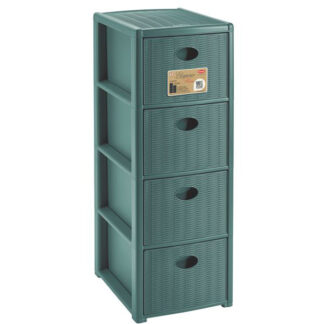 CASSETTIERA P.4 ELEGANCE GREEN 30x40 h 80 STEFANPL 30307 CASSETTIERE PORTAOGGETTI     C STEFANPLAST
