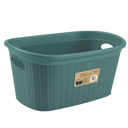 CESTA ELEGANCE GREEN           38x58 h 28 STEFANPL 30233 PORTABIANCHERIA              C STEFANPLAST