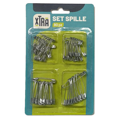 SPILLE CUCITO                     Pz 80 XTRA 11458 047020 ACCESSORI CUCITO             C XTRA