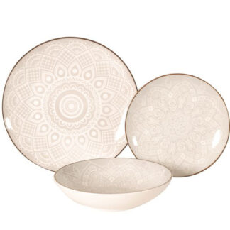 SERVIZIO PIATTI PORCELL.MANDALA   Pz 18 XTRA 11692 WK8574 PIATTI PORCELLANA            C XTRA