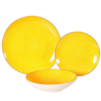 SERVIZIO PIATTI PORCELL.ESAGONO   Pz 18 XTRA 11694 WK8575 PIATTI PORCELLANA            C XTRA