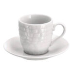 TAZZA CAFFE PORCELLANA QUADRI              Pz 6 AD 72343 TAZZE CERAMICA               C