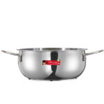 CASSERUOLA INOX 2 MANICI       cm 22 RIVER INOXRIV 53100110 PENTOLE ACCIAIO INOXRIV      C INOXRIV