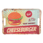VASSOIO MELAMINA MANIGLIE CHEESBURGER cm 41x28 KB8 PLATVI001 VASSOI MELAMINA              C KB8