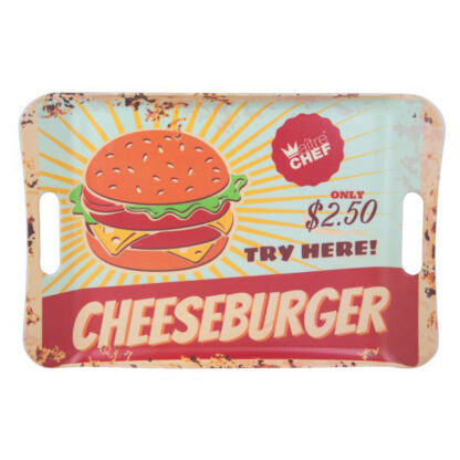 VASSOIO MELAMINA MANIGLIE CHEESBURGER cm 41x28 KB8 PLATVI001 VASSOI MELAMINA              C KB8