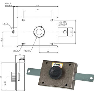 SERRATURA FERROGLIETTO VERTICALE 140P MOIA 140P MOIA SERR.LEGNO APPLICARE S MOIA SERRATURE