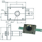 SERRATURA FERROGLIETTO VERTICALE       J140PP MOIA J140PP MOIA SERR.LEGNO APPLICARE    S MOIA SERRATURE