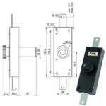 SERRATURA FERROGLIETTO VERTICALE         J222 MOIA J222 MOIA SERR.LEGNO APPLICARE    S MOIA SERRATURE