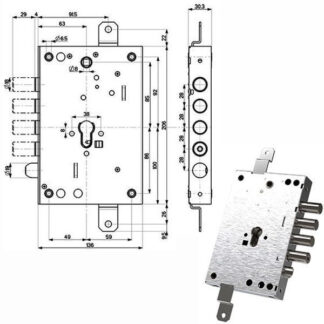 SERRATURA SIC.TRIPLICE int 28        82571 MOTTURA 82571W800Q MOTTURA SERR.BLINDATE        S MOTTURA