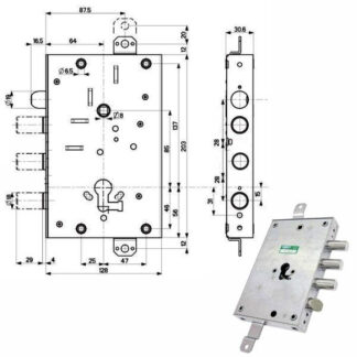 SERRATURA SIC.TRIPLICE int 37        82571 MOTTURA 82571W700Q MOTTURA SERR.BLINDATE        S MOTTURA