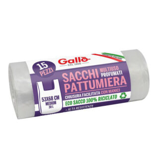 SACCO IMM.MANICI TRASPAR. 53x 68 g  11 Pz 15 GALLO 67 SACCHI IMMONDIZIA            C GALLO