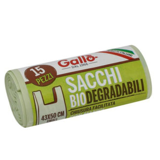 SACCO IMM.BIO MANICI      43x 50 g   8 Pz 15 GALLO 171 SACCHI IMMONDIZIA            C GALLO
