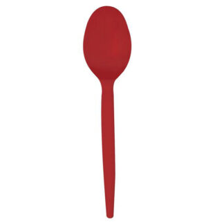 CUCCHIAIO ROSSO                 Pz 15 NATURAL BIBO 6650901 MONOUSO PLASTICA             C NATURAL BIBO
