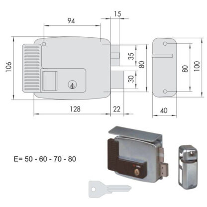 ELETTROSERRATURA APP.FERRO DX      11761-50-1 CISA 11761.50.1N7 CISA ELETTROSERRATURE APP.   S CISA