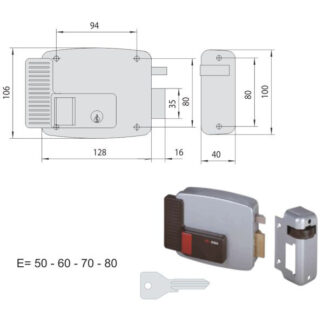 ELETTROSERRATURA APP.LEGNO DX      11611-50-1 CISA 11611.50.1N7 CISA ELETTROSERRATURE APP.   S CISA