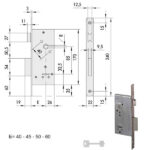 SERRATURA INFILARE FERRO           57211-50-0 CISA 57211.50.0 CISA SERR.ALL/FERRO INFILARE S CISA