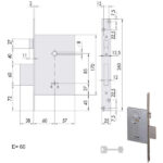 SERRATURA INFILARE FERRO           57250-60-0 CISA 57250.60.0 CISA SERR.ALL/FERRO INFILARE S CISA