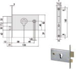 SERRATURA INFILARE FASCE ALL       44120-60-0 CISA 44120.60.0 CISA SERR.ALL/FERRO INFILARE S CISA