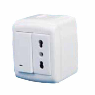 PRESA BIPASSO ESTERNA + DEVIATORE VL1558 VL 1558 BL DEVIATORI E PRESE ESTERNI    F RELCO