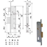 SERRATURA INFILARE MONTANTI ALL    44220-15-0 CISA 44220.15.0 CISA SERR.ALL/FERRO INFILARE S CISA