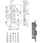 SERRATURA INFILARE MONTANTI ALL    44221-35-0 CISA 44221.35.0 CISA SERR.ALL/FERRO INFILARE S CISA