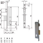 SERRATURA INFILARE MONTANTI ALL    44230-15-0 CISA 44230.15.0 CISA SERR.ALL/FERRO INFILARE S CISA