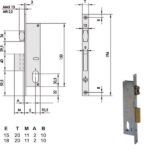 SERRATURA INFILARE MONTANTI ALL    44231-15-0 CISA 44231.15.0 CISA SERR.ALL/FERRO INFILARE S CISA