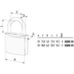 LUCCHETTO OTTONE mm 30 ARCO INOX        26020 CISA 26020.30.0 CISA LUCCHETTI               S CISA