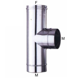GOMITO T INOX  8 LATERALE M                    ALA J60 300 150 300 TUBI INOX                    F ALA
