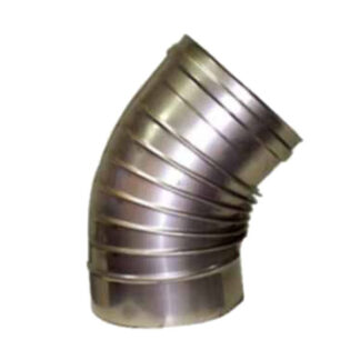 GOMITO INOX 45^  8                             ALA J60 200 150 260 TUBI INOX                    F ALA