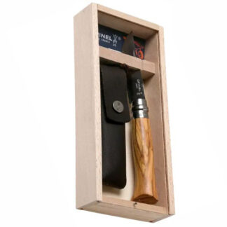 COLTELLO VIROBLOC INOX N. 8 ULIVO FODERO    OPINEL 001004 COLTELLI RONCOLINE           F OPINEL